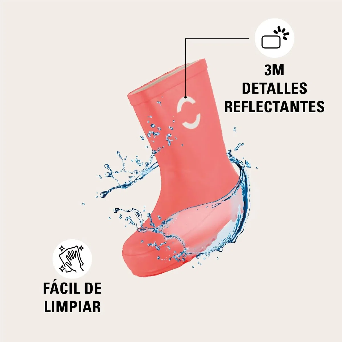 Mikk-line Botas de goma para niños | Botas de lluvia para niños forradas | Botas de goma forradas para niños | Botas de goma impermeables | Botas de lluvia y botas para niños