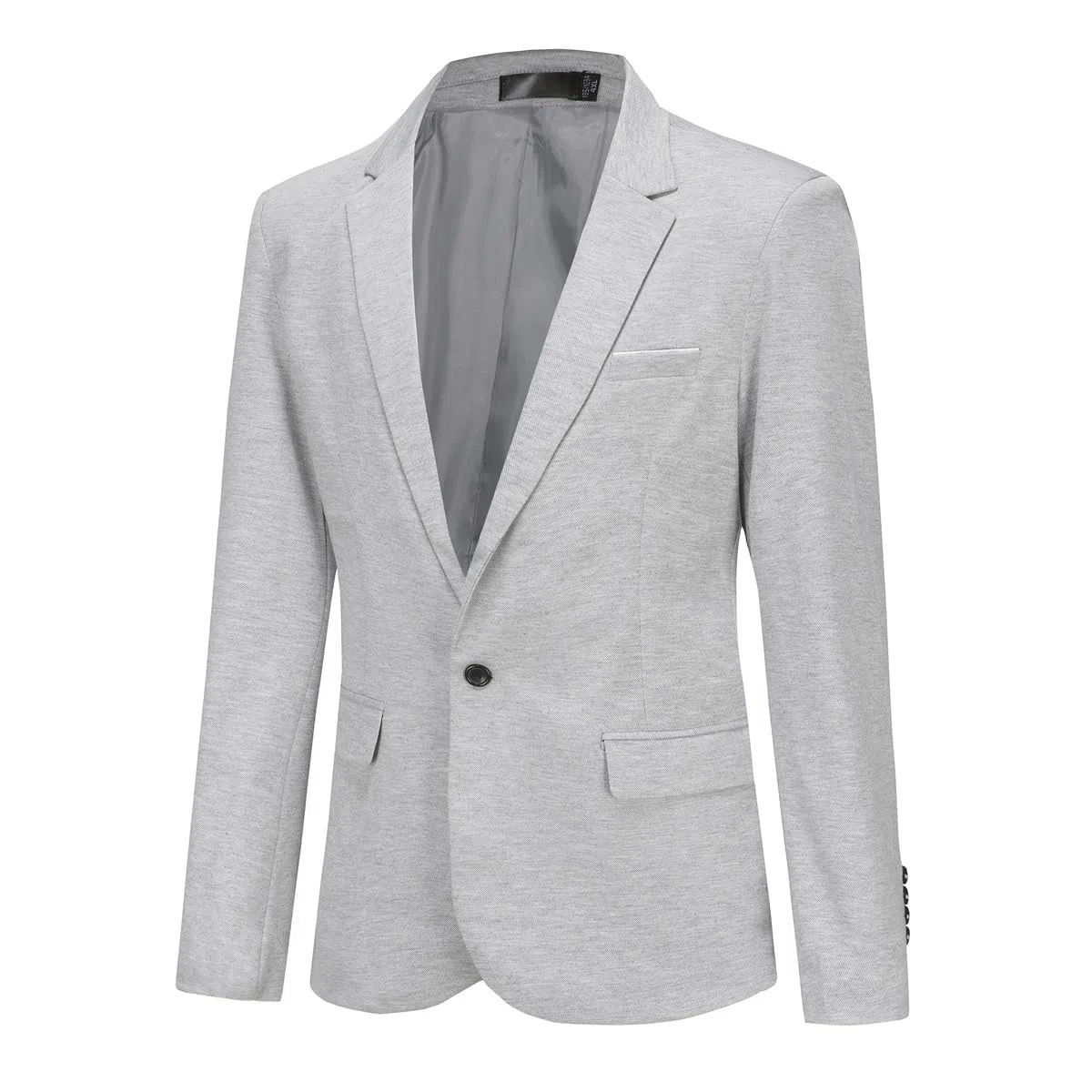 YFFUSHI Blazers de Hombre Chaqueta Slim Fit de Algodón Casual 1 Botón Elegante para Boda Oficina Ceremonia