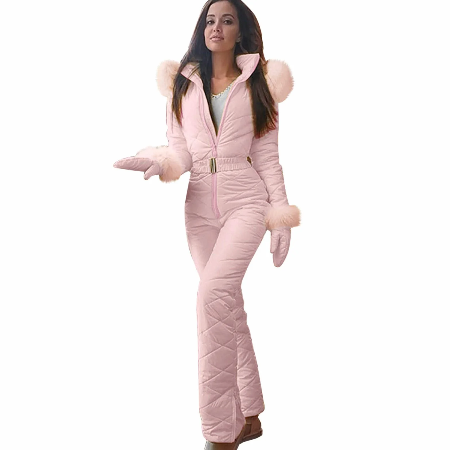 SHOBDW Traje de esquí para Mujer, Traje de Nieve cálido de Invierno para Mujer Pantalones Deportivos al Aire Libre Traje de esquí Mono Impermeable Barato Invierno Liquidación Venta
