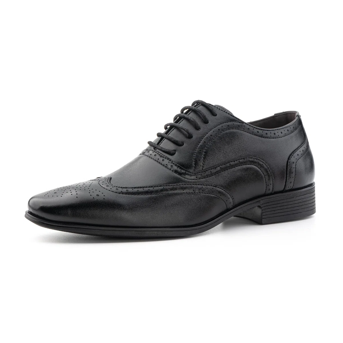 Hitmars Zapatos Oxford Hombre Zapatillas Vestir Derby Zapatos Boda Brogues Formales Cordones Clásico Traje Negro 43 EU