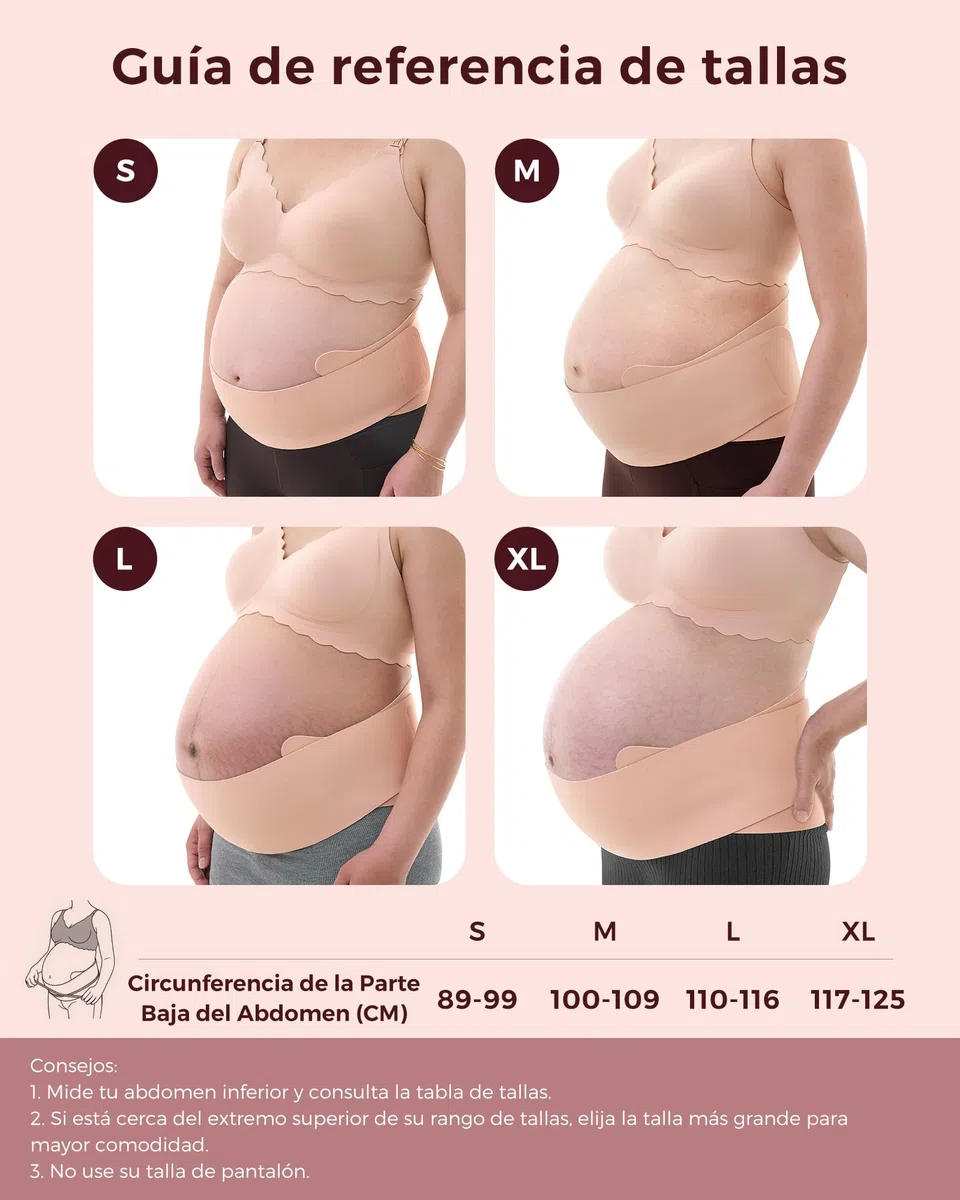 momcozy Faja Embarazada, Cinturón Embarazo de Tejido Transpirable, Faja Embarazadas Sujeción con Soporte Ergonómico para Aliviar el Dolor Abdominal, Pélvico y Lumbar