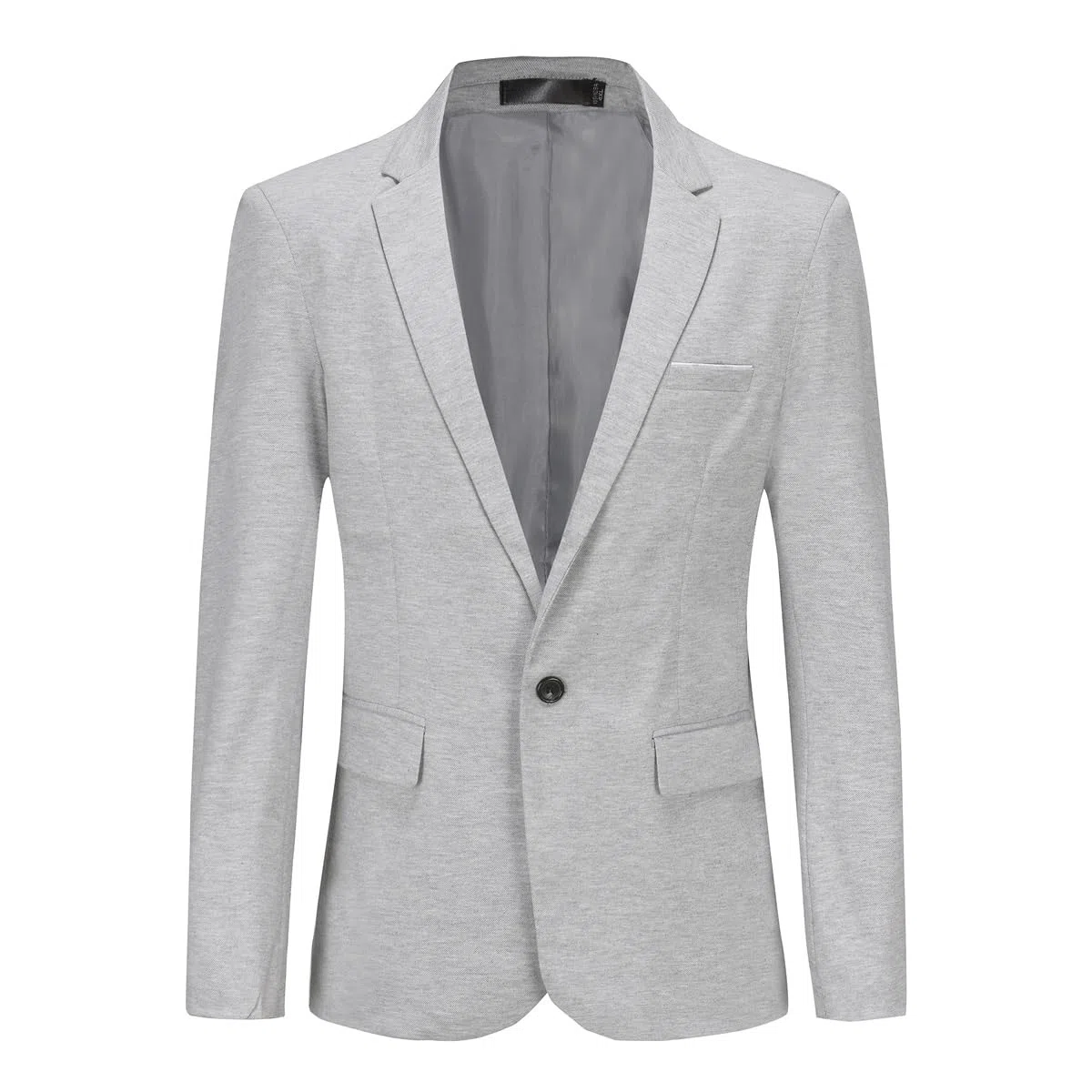 YFFUSHI Blazers de Hombre Chaqueta Slim Fit de Algodón Casual 1 Botón Elegante para Boda Oficina Ceremonia