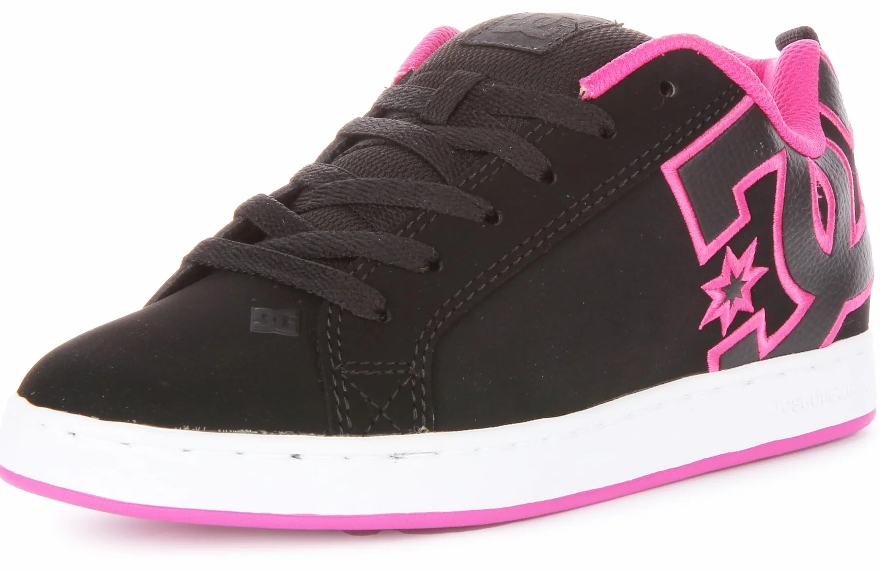DC Shoes Court Graffik Zapatos de Skate, Mujer, Multicolor (Black/Pink Stencil), 40 EU