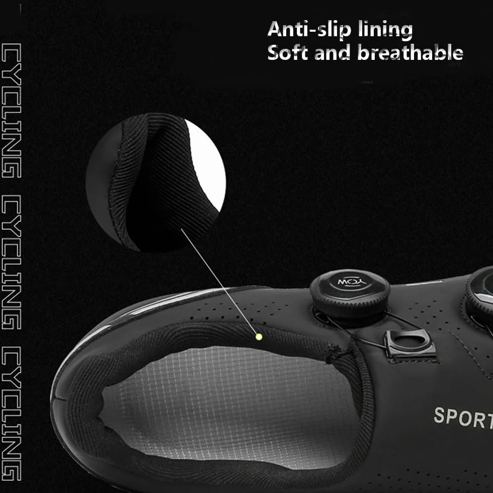 Mateju Zapatilla de Ciclismo Hombre Mujer, Zapatillas Ciclismo Carretera Exterior Compatibles con SPD-SL Lock System, Unisex Adulto Ciclismo Bicicleta Estatica Spinning