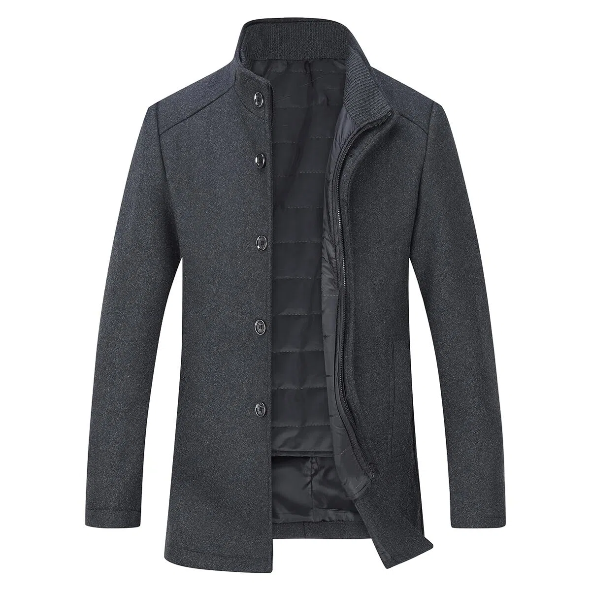 YOUTHUP Abrigo de Hombre 2 en 1 Elegante Invierno Trinchera Chaqueta de Negocios