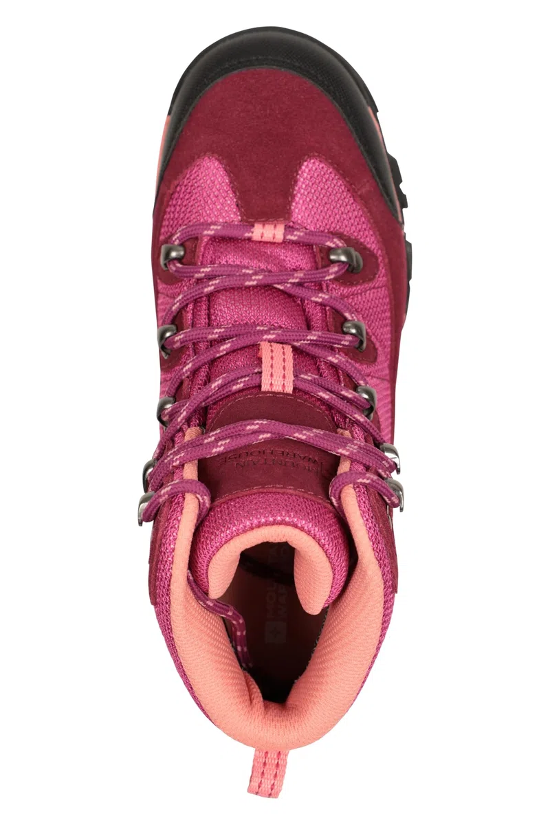 Mountain Warehouse Trail Kids Botas Impermeables - Zapatos Infantiles con Malla sintética en la Parte Superior, Plantilla EVA, Alta tracción - para Senderismo y Caminar