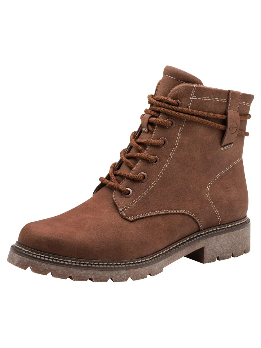 Tamaris Damen Lace Boot Flat 1-25262-45 Botas cortas al tobilloMujer