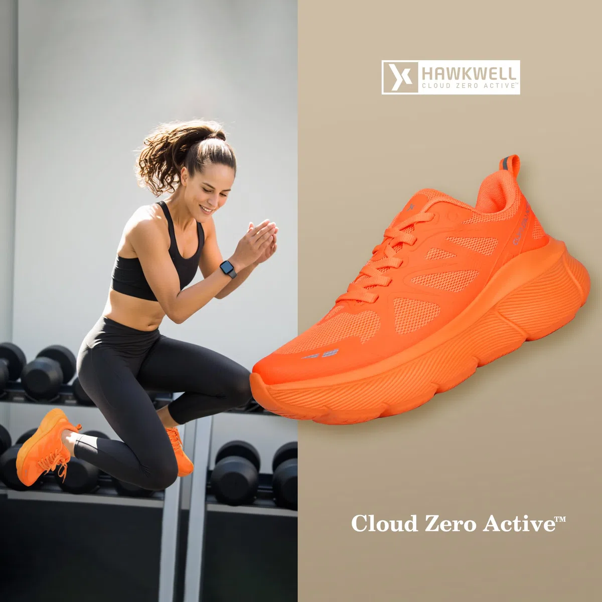 Hawkwell Cloud Zero Active - Zapatillas deportivas para mujer, acolchadas, transpirables, para deporte, gimnasio, entrenamiento, correr, zapatillas deportivas antideslizantes para uso médico
