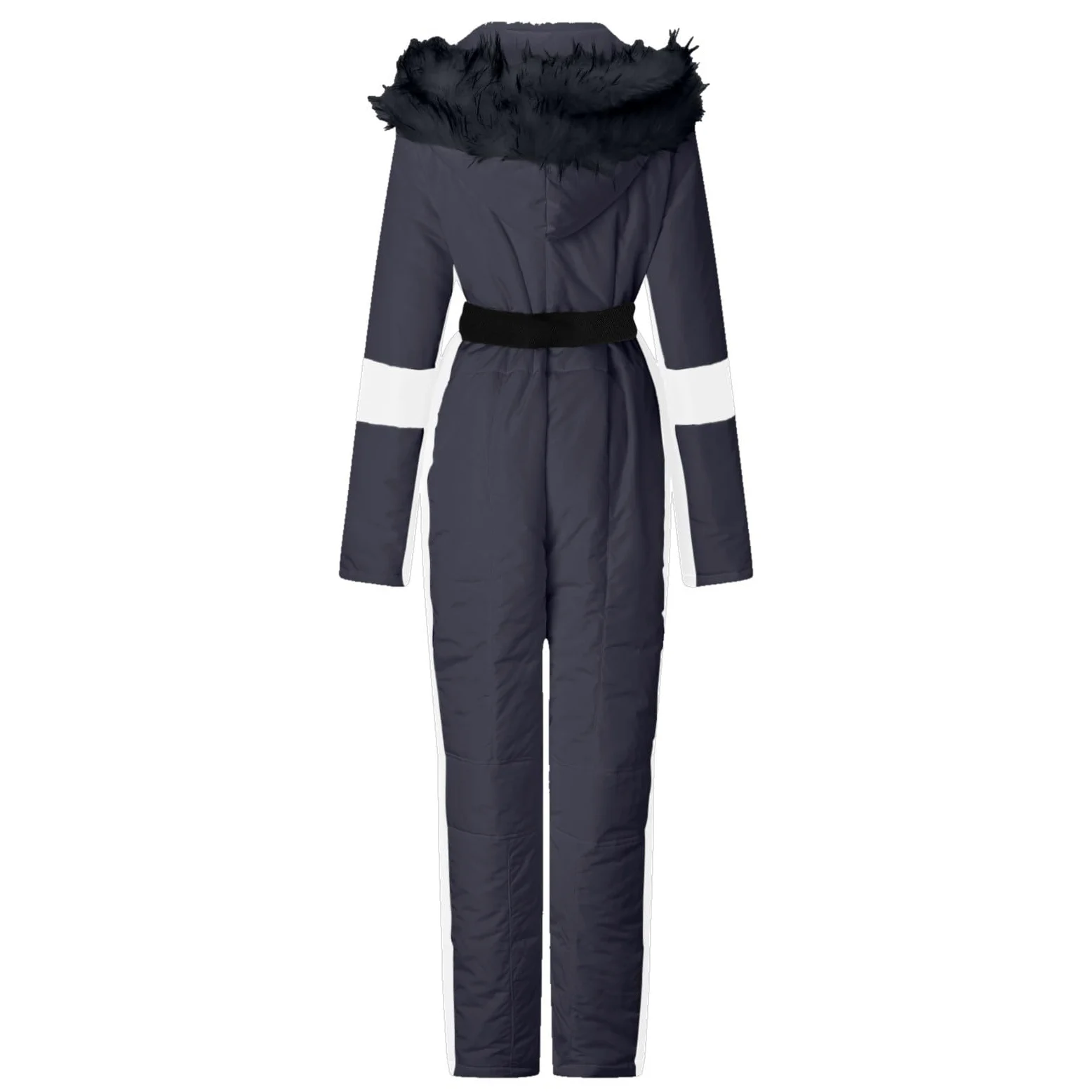 Traje de nieve para mujer, traje de esquí de una pieza, cálido, con capucha, mono largo con capucha, traje de nieve, pantalones de esquí, elegante, ropa de esquí, impermeable, snowboard para