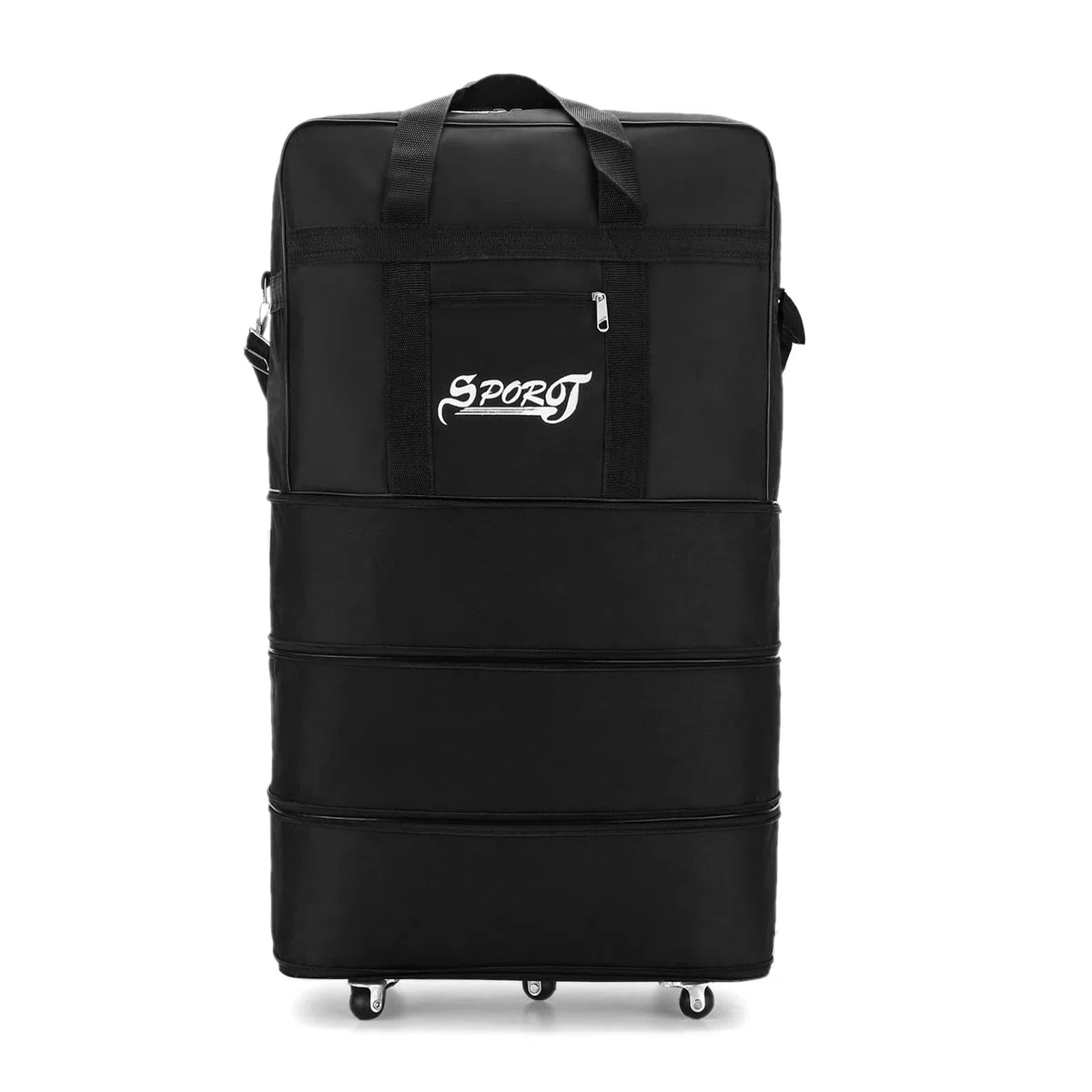 HUIOP Maleta Plegable Extensible,Bolsa de Equipaje de Viaje con Ruedas Plegable para Hombres y Mujeres,Bolsa de Viaje con Ruedas