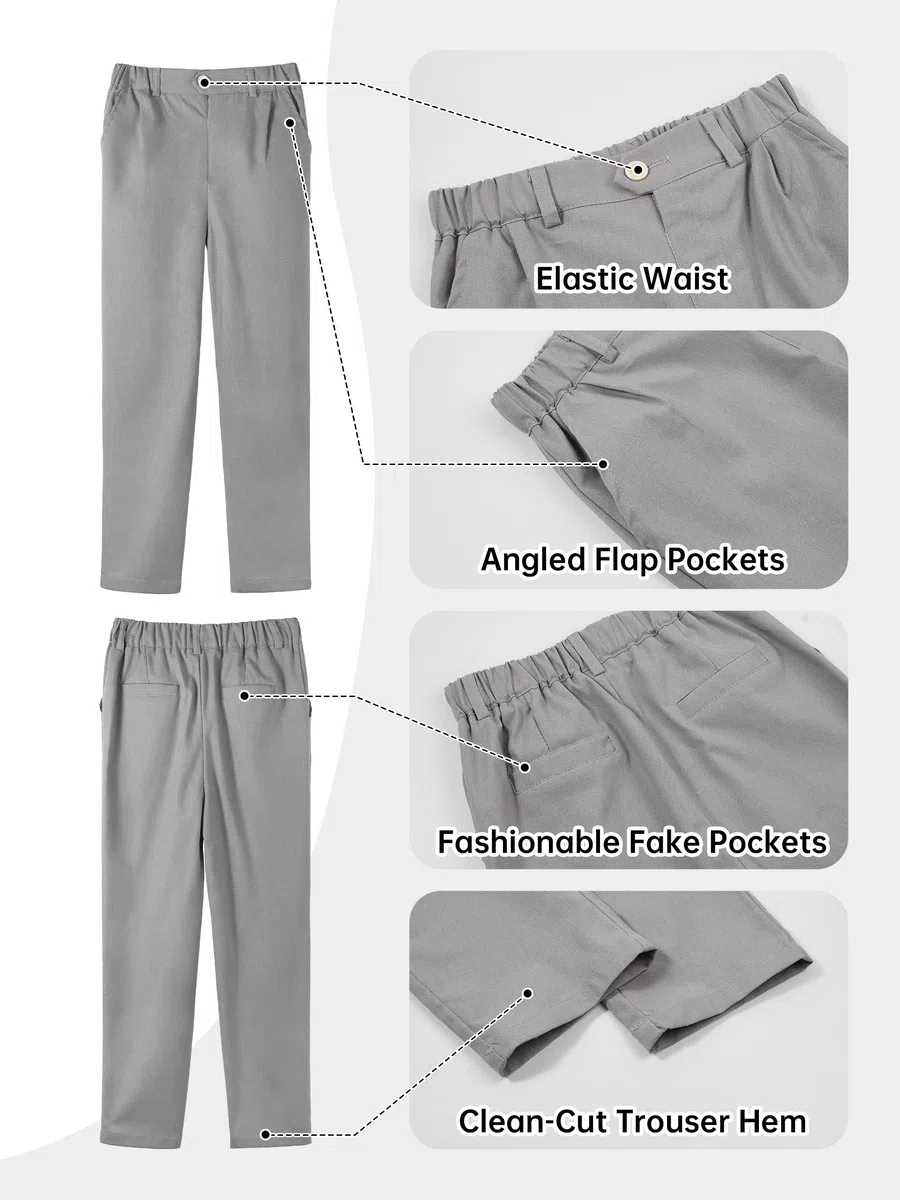 LOLANTA 2PCS Traje de Lino Boda Niño, Conjunto de Blazer y Pantalón Lino para PAJE Niños, Ropa de Bautizo Ceremonia Fiesta, Chaqueta+Pantalón