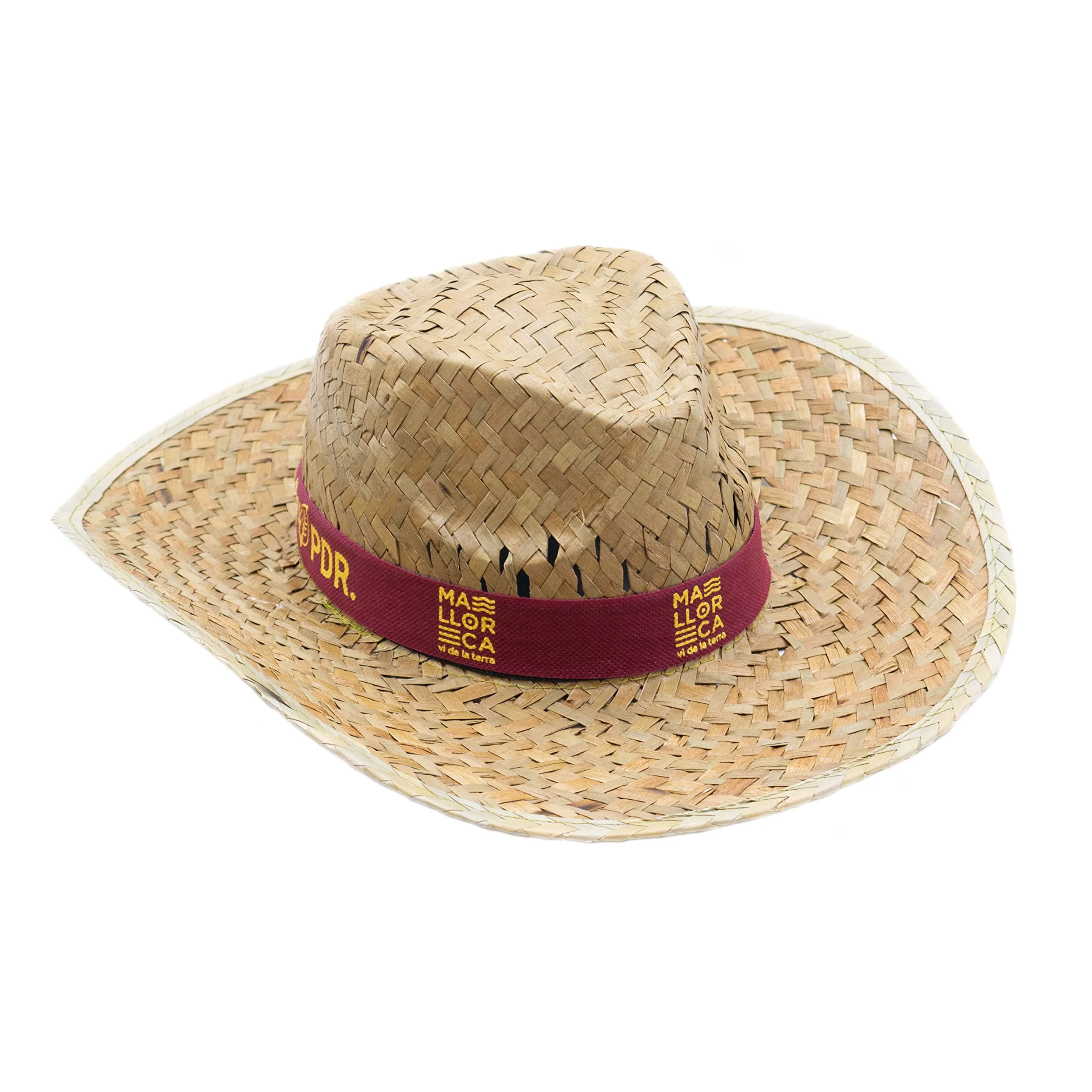 Sombreros de Paja Personalizados para Eventos - Pack Gorros Vert - Muy Transpirables - Elige el Color de la Cinta del Sombrero y Pon tu Logo o Frase