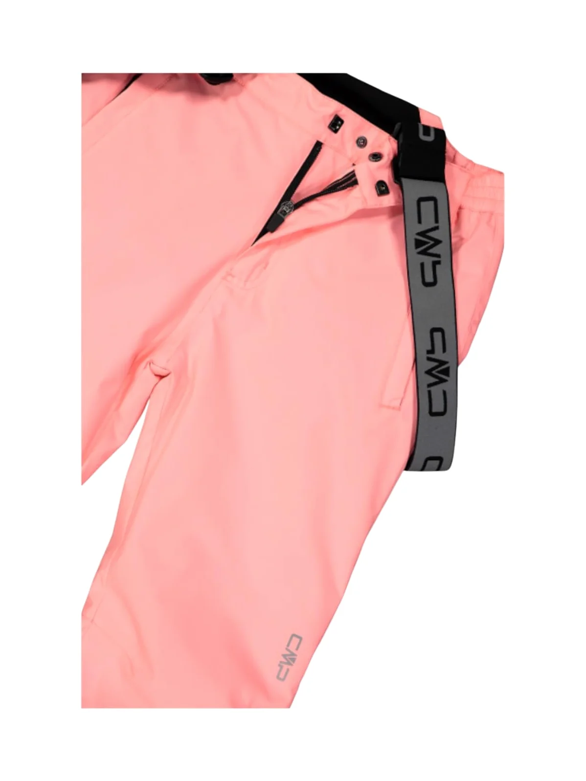 CMP Clima Protect - Pantalón de esquí infantil con tirantes extraíbles, color rosa