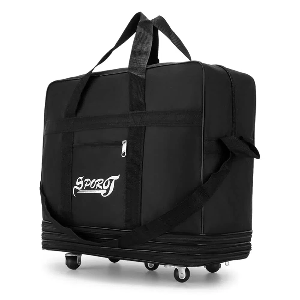 HUIOP Maleta Plegable Extensible,Bolsa de Equipaje de Viaje con Ruedas Plegable para Hombres y Mujeres,Bolsa de Viaje con Ruedas