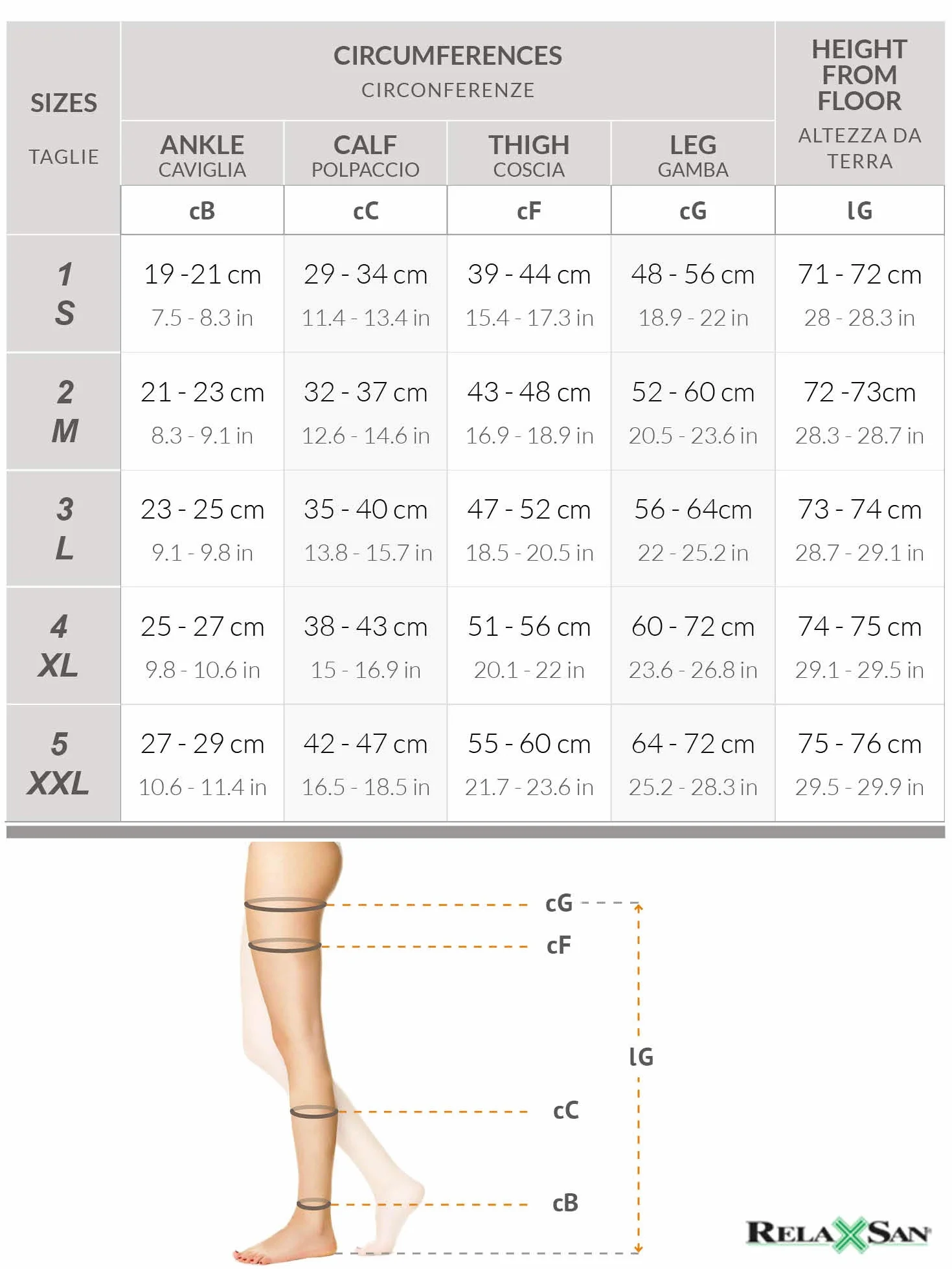 Relaxsan M1090A Pantimedias de maternidad médicas de algodón clase 1 - K1 punta abierta