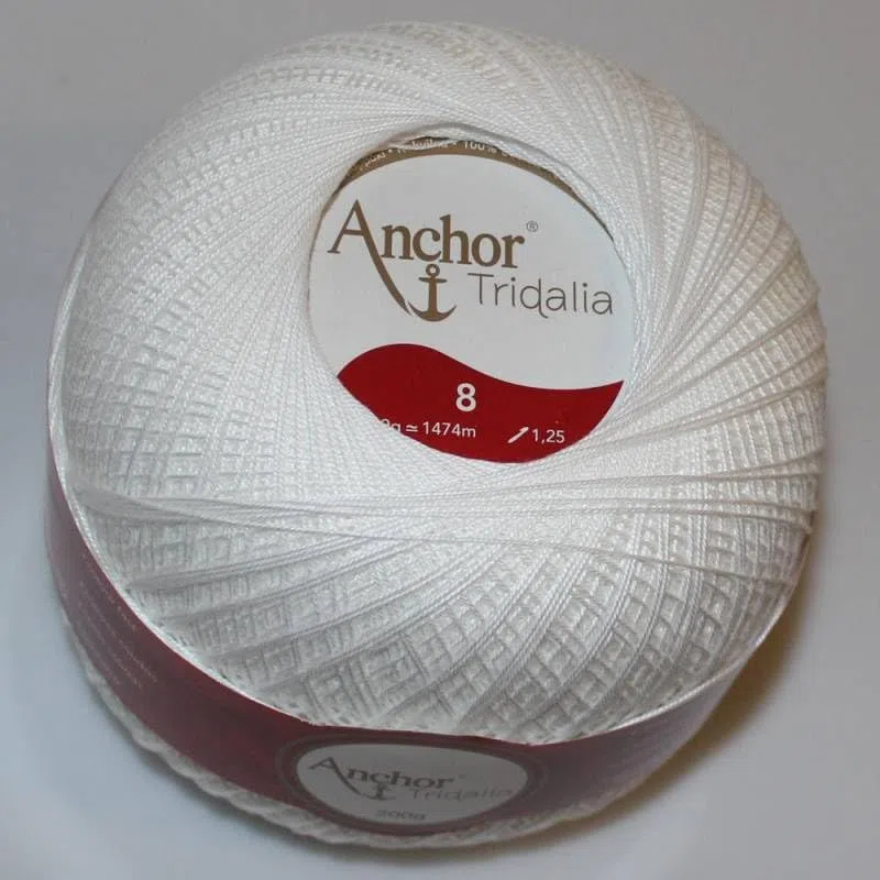 TRIDALIA de Coats Fabra. Ovillo de Color 8 Blanco Cod. 8-07901