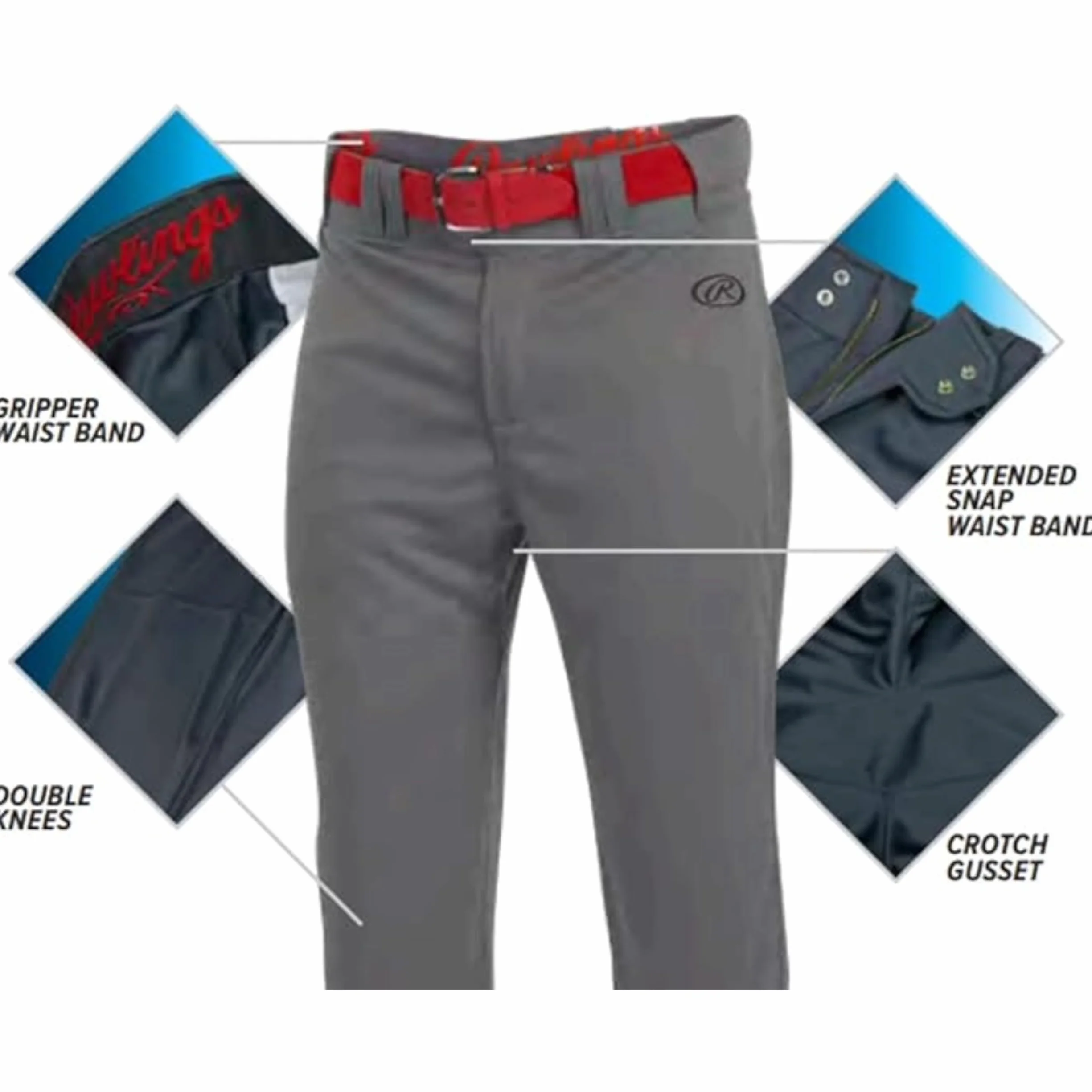 Rawlings Baseballhose Launch Series für Herren, Knicker-Fit, Erwachsenengrößen, Uni, in Mehreren Farben