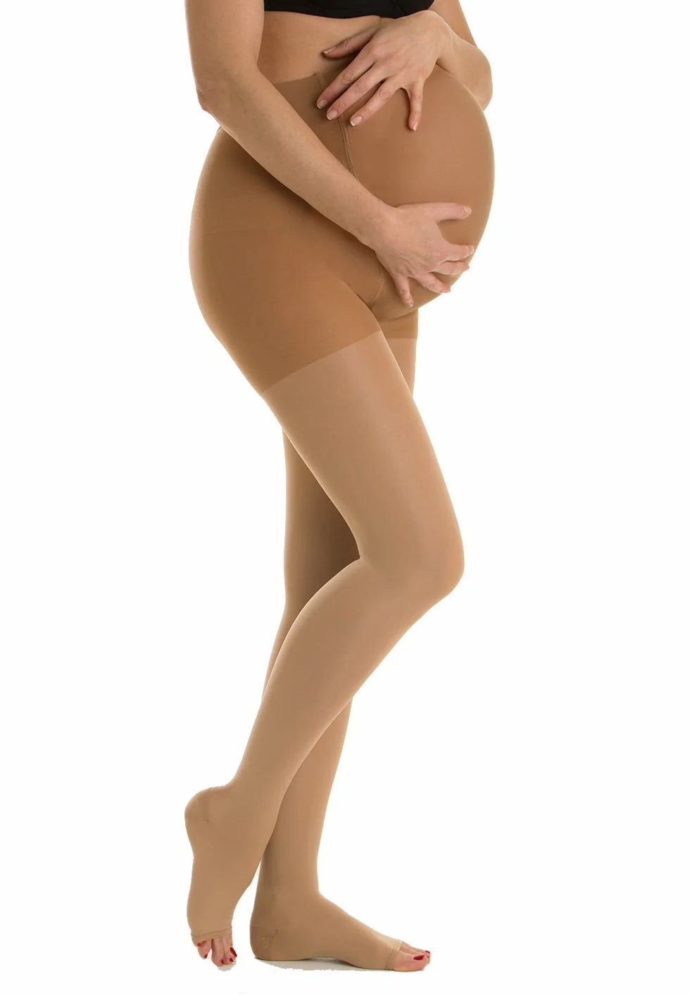 Relaxsan M1090A Pantimedias de maternidad médicas de algodón clase 1 - K1 punta abierta