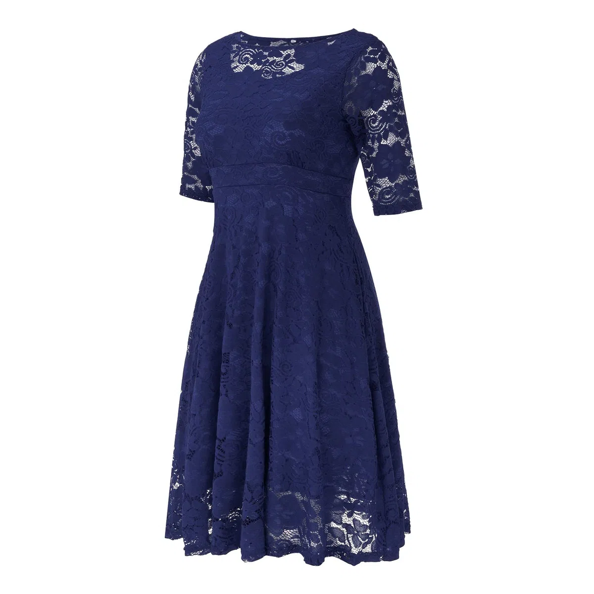 Generisch Elegante vestido midi de encaje floral de talla grande para fiesta de cóctel