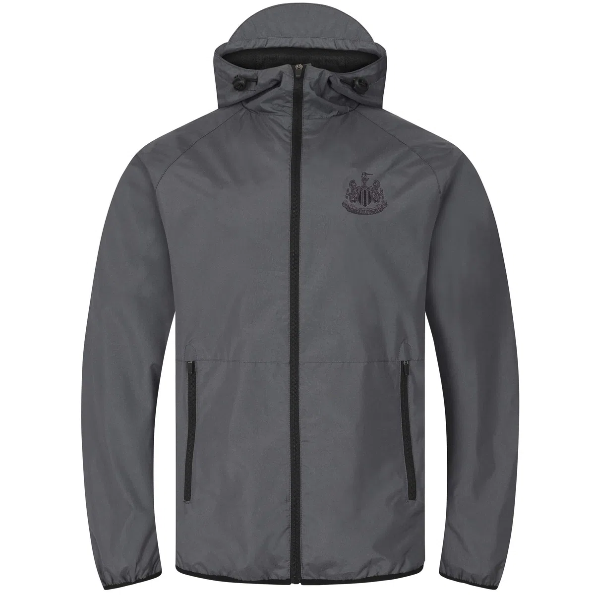 Newcastle United FC - Chaqueta Cortavientos Oficial - para Hombre - Media Cremallera - Impermeable