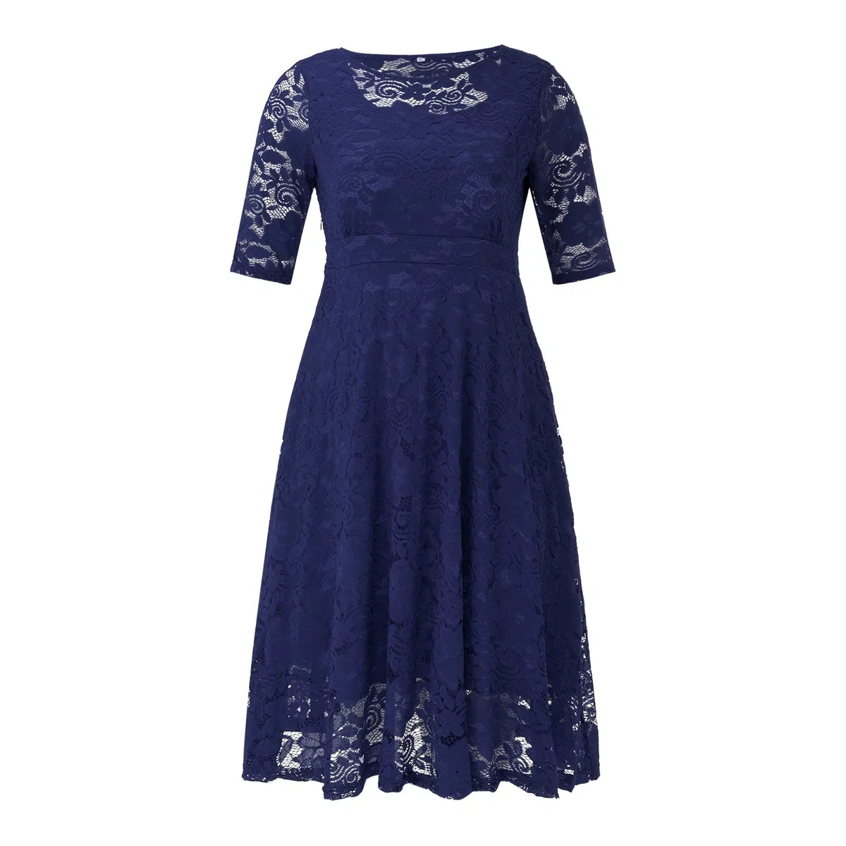 Generisch Elegante vestido midi de encaje floral de talla grande para fiesta de cóctel