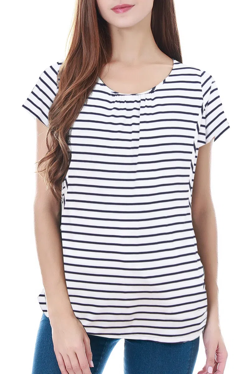 Smallshow 3 Pack Camiseta Lactancia Mujer Manga Corta T Shirts