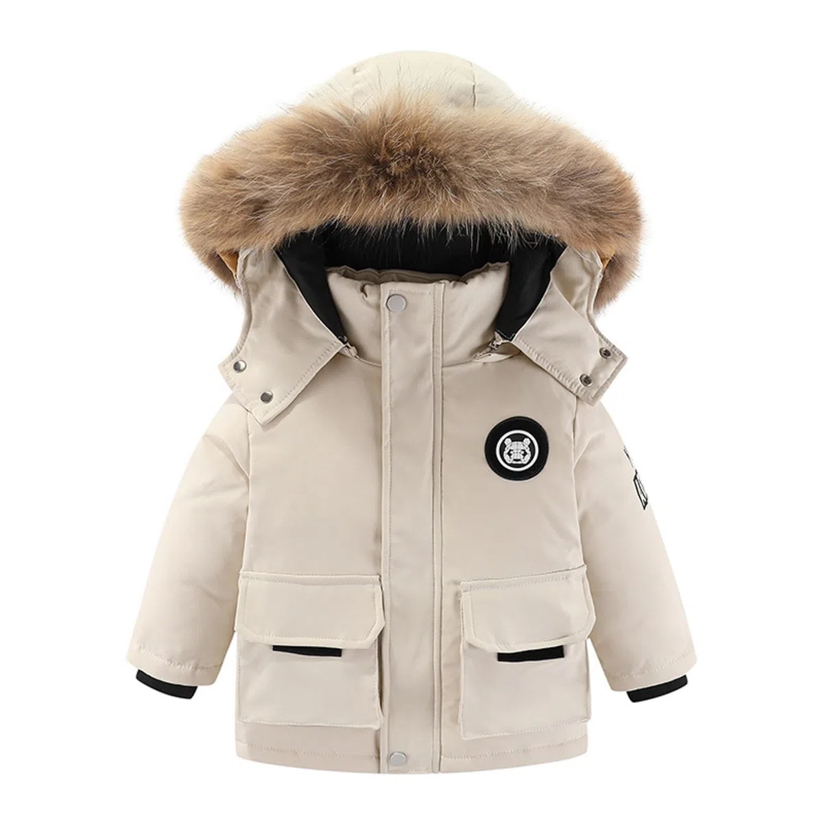 Generisch Traje de nieve para niña con aislamiento acolchado de dos piezas para invierno, térmico, con mono para clima frío