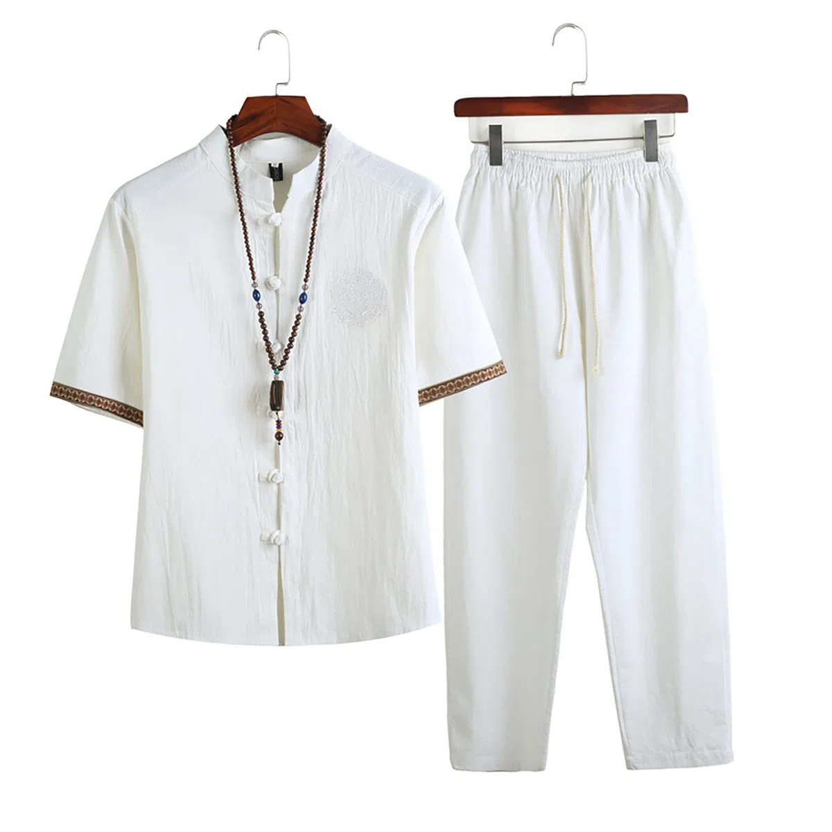Ropa de estilo chino para hombre, traje de verano para hombre, estilo tang, media manga, traje tradicional para artes marciales, Kung Fu, Tai Chi, Wushu, traje chino Tang