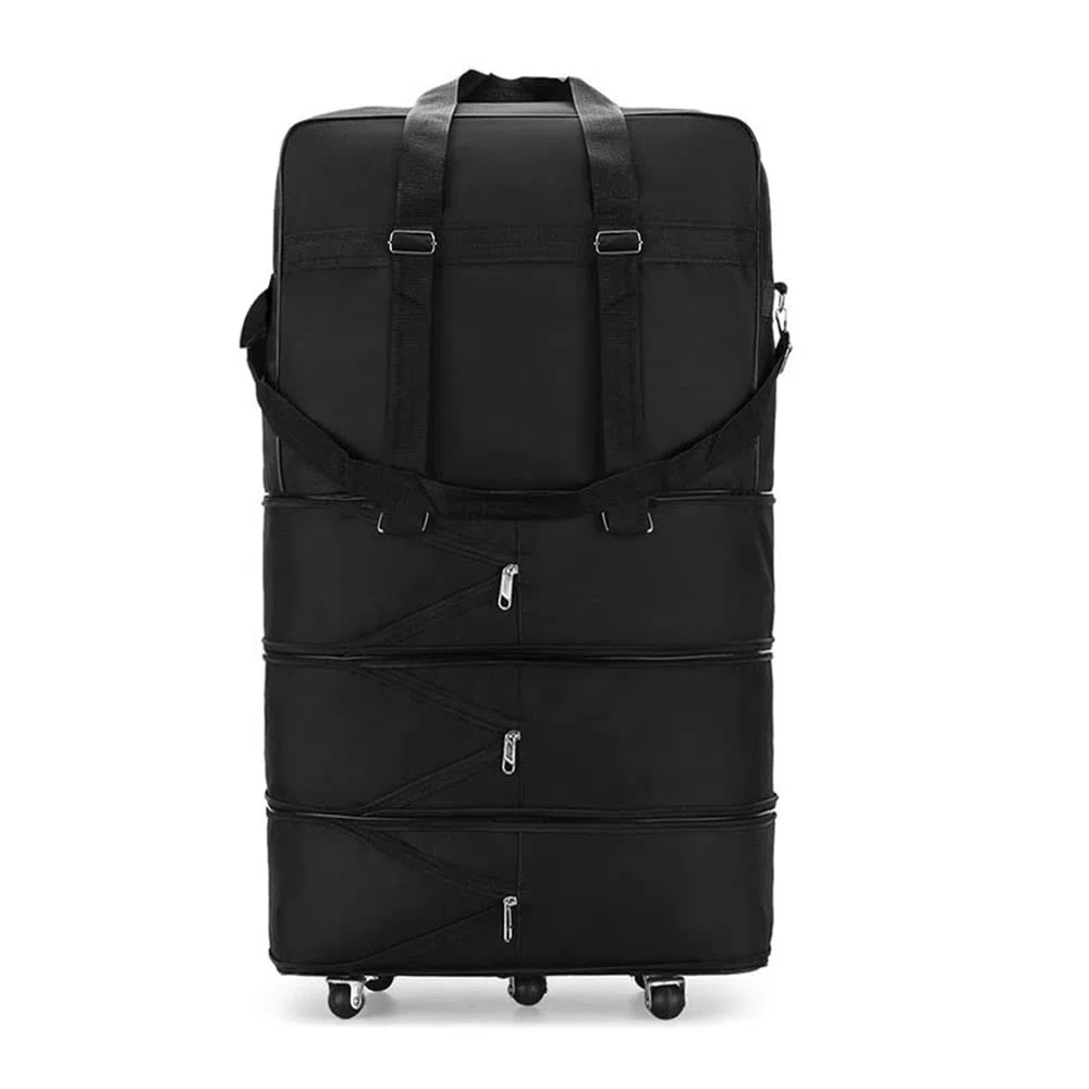HUIOP Maleta Plegable Extensible,Bolsa de Equipaje de Viaje con Ruedas Plegable para Hombres y Mujeres,Bolsa de Viaje con Ruedas