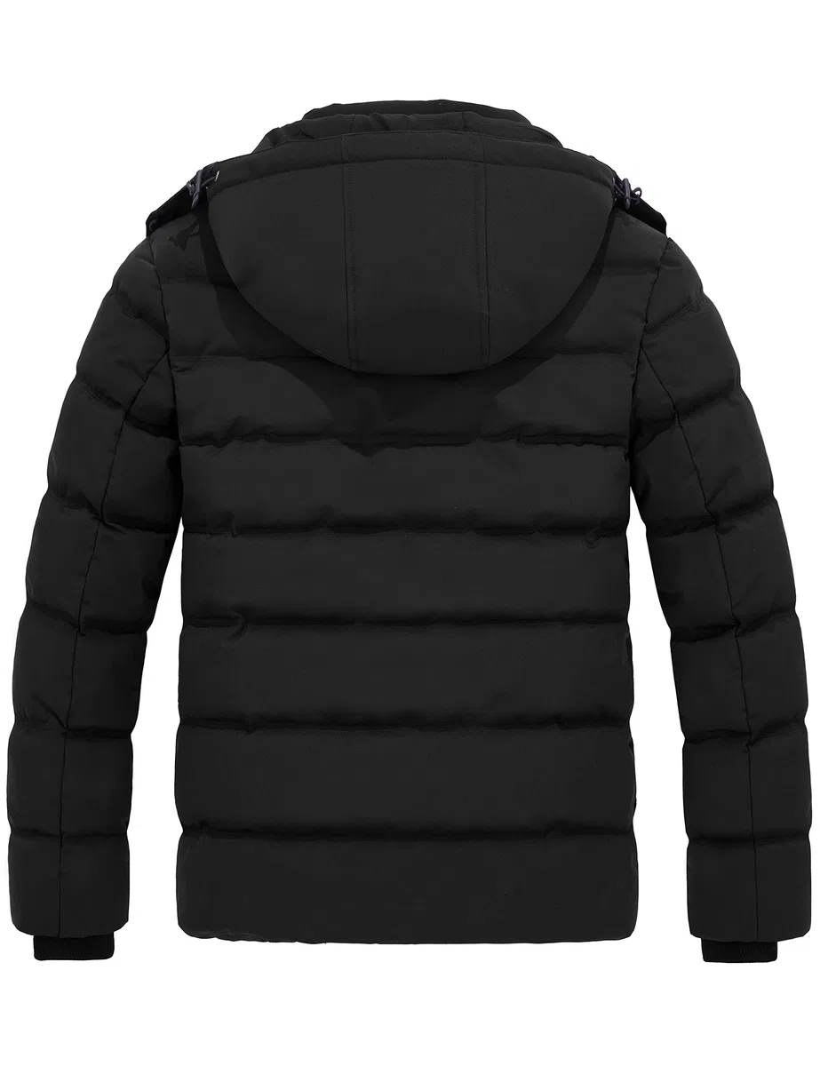 Wantdo Abrigos Cálido Invierno Abrigo Forro Polar Grueso Parka Casual Militar Exteriores Chaquetas Capucha Integrada Bolsillos Múltiples Hombre