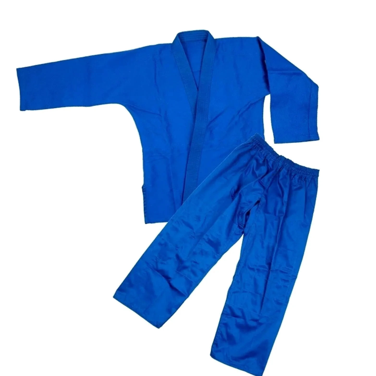 Kimonos De Jiu-Jitsu Uniforme de Artes Marciales Judo Gi Hecho Profesional, Kimono Blanqueado de Tejido único, Perfecto for competición o Entrenamiento con cinturón Blanco(White,180CM)