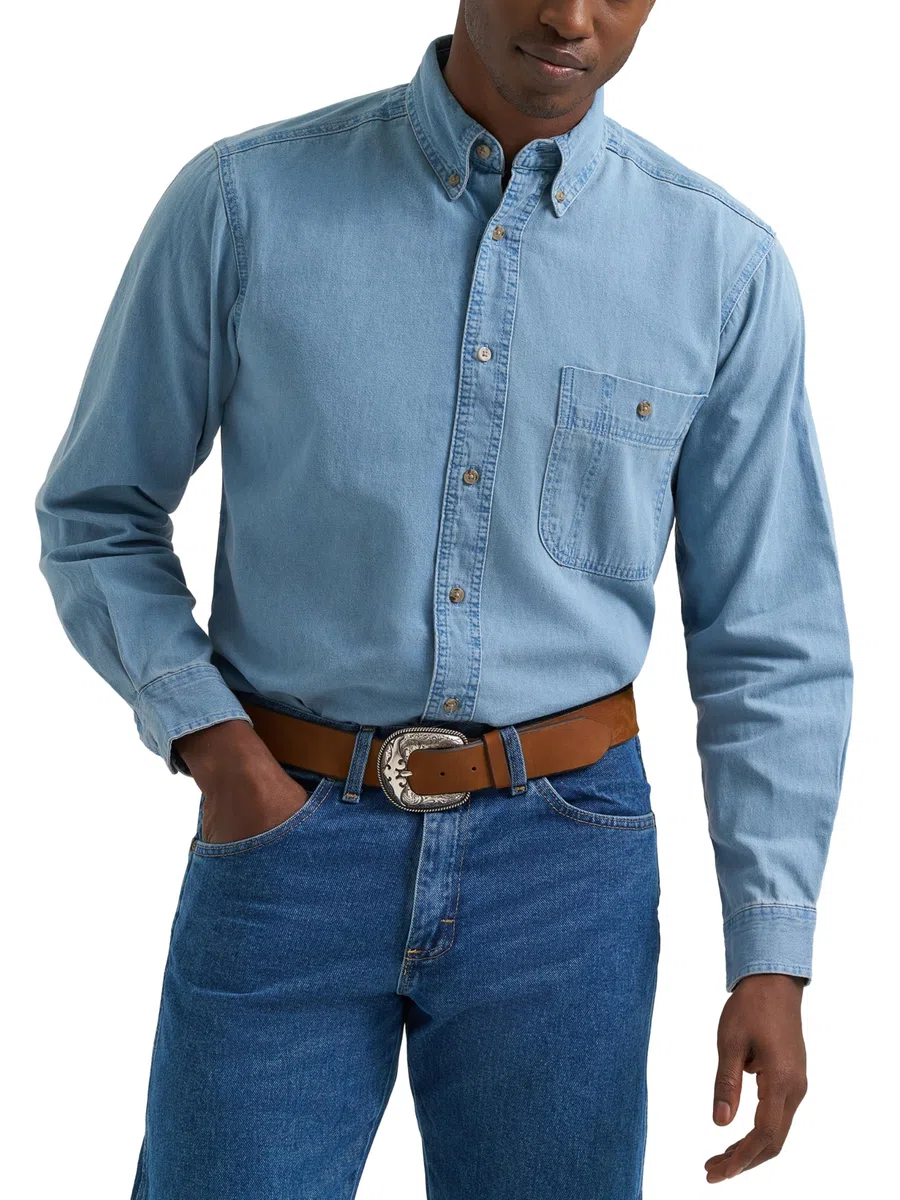 Wrangler Denim Shirt Camisa Vaquera Hombre (Pack de 1)