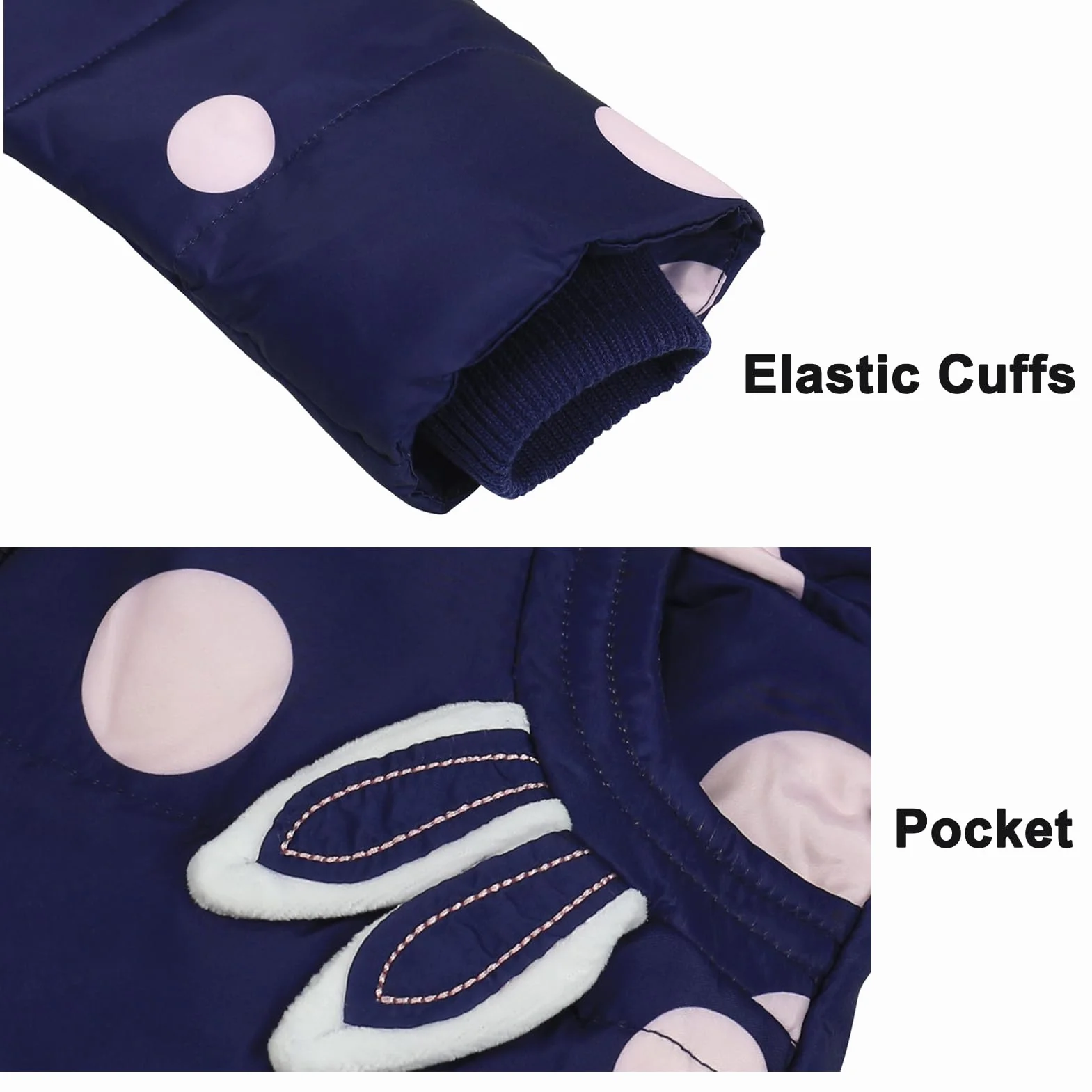 2 Piezas Traje de Nieve para Niños Chaqueta de Plumón con Capucha Abrigo + Pantalones de Nieve Conjunto de Esquí para Niña 18-24 Meses Azul