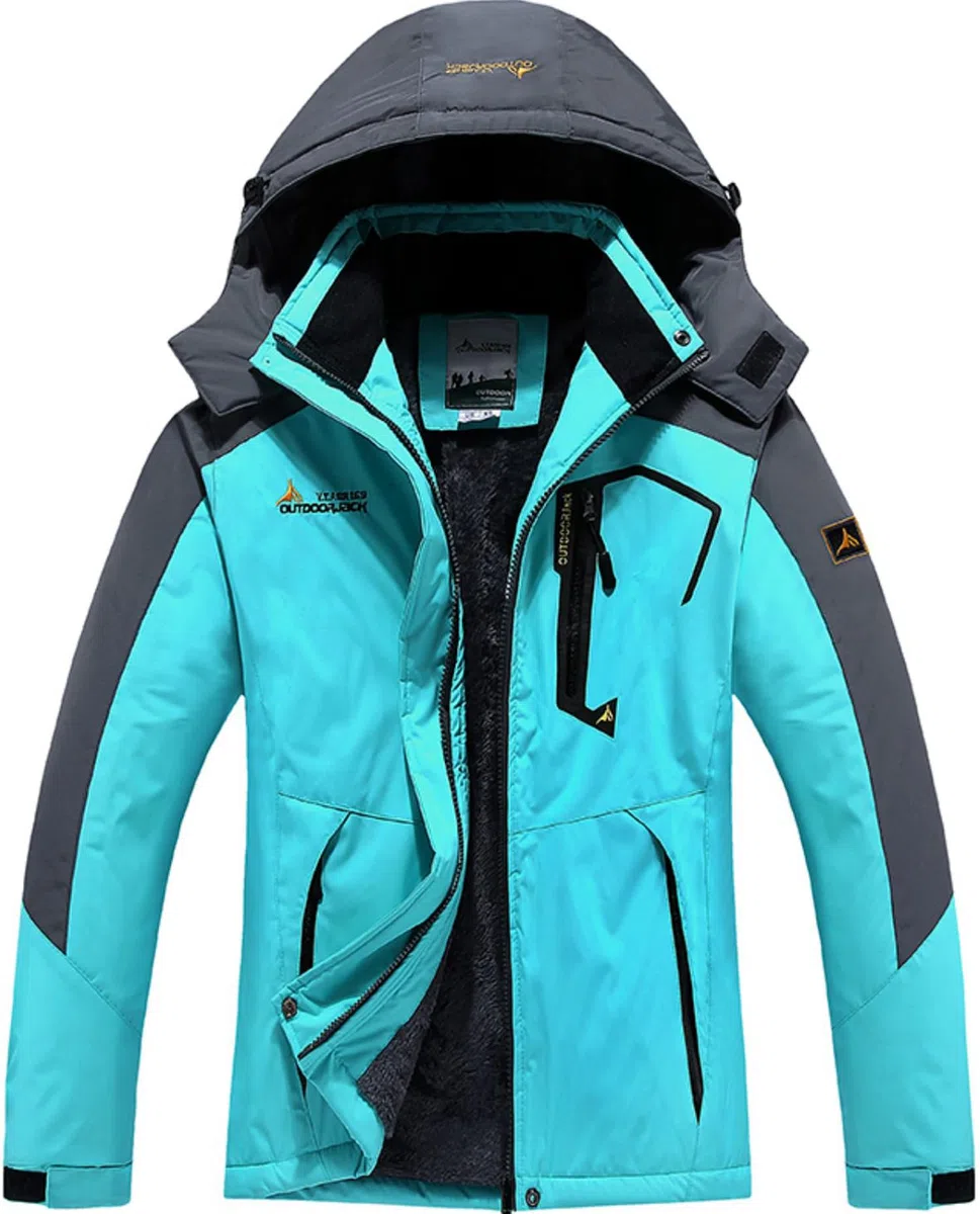 BenBoy Chaqueta de Esquí para Mujer Impermeable Cálida Chaqueta Invierno con Forro Polar Abrigo de Montaña Antiviento Chaqueta con Capucha Aire Libre Senderismo