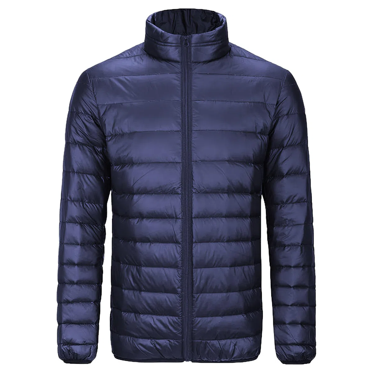 Hombre Tallas Grandes Invierno Cálida Chaqueta Acolchada con Cuello Alto Casual Chaqueta Puffer con Muchos Bolsillos