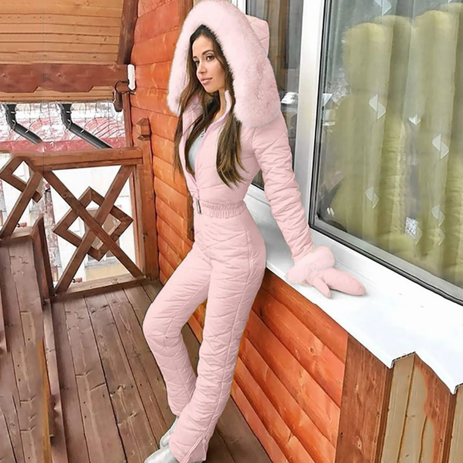 SHOBDW Traje de esquí para Mujer, Traje de Nieve cálido de Invierno para Mujer Pantalones Deportivos al Aire Libre Traje de esquí Mono Impermeable Barato Invierno Liquidación Venta