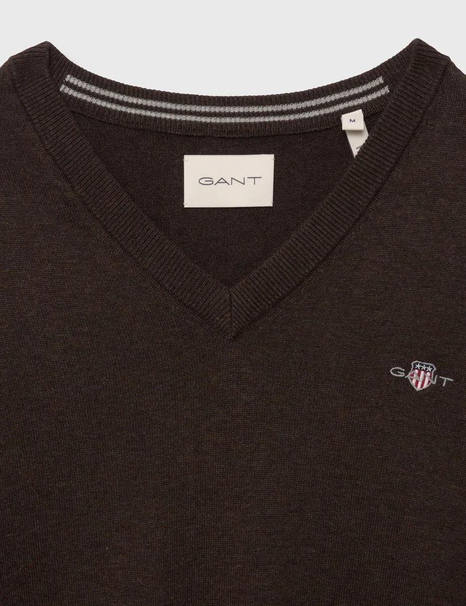 GANT Classic Cotton V-Neck Suéter Hombre