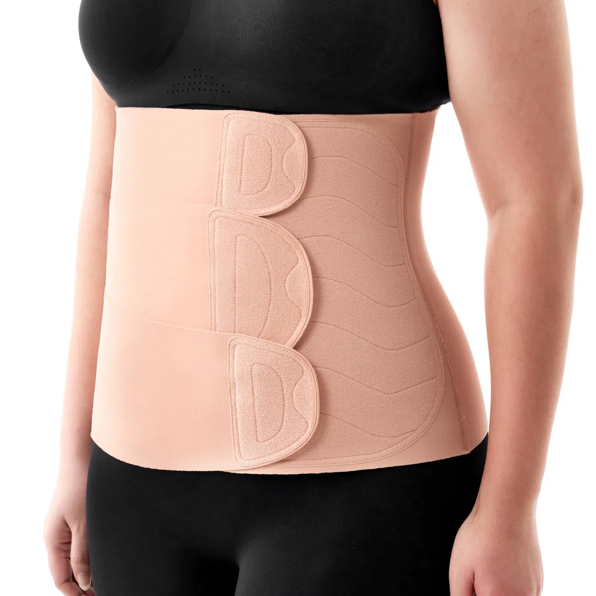 momcozy Ergowrap Faja Postparto Recuperación Abdominal, Faja Postparto Cesárea con Compresión 3D y Soporte Lumbar, Banda Lumbar para Mujer Invisible, Suave y Transpirable, Rosa Ostra