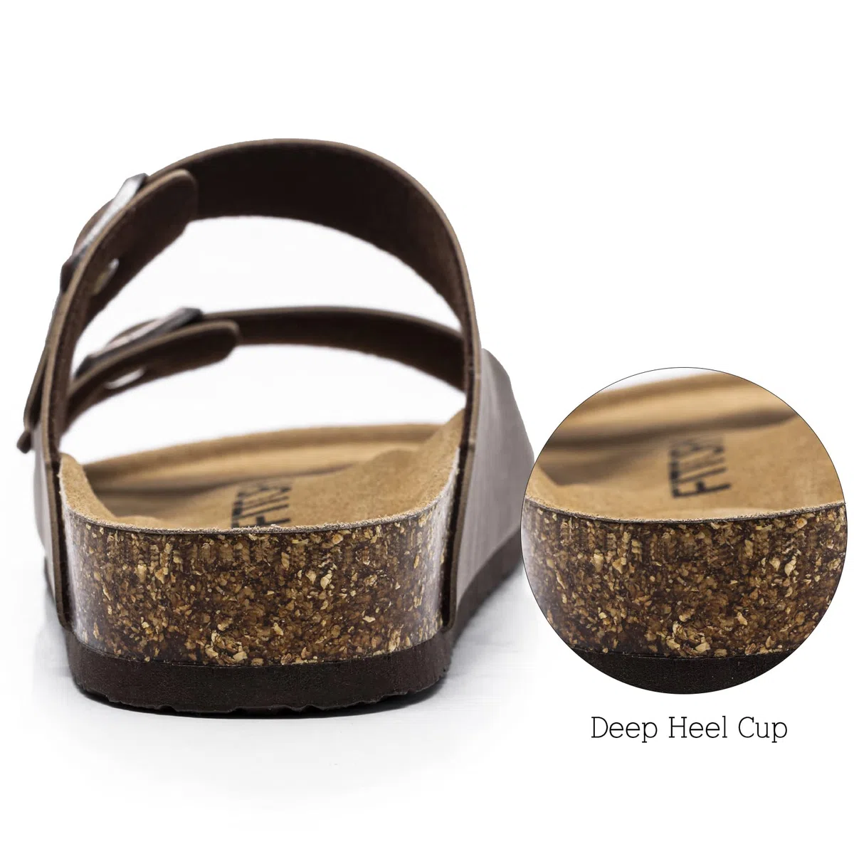 FITORY Sandalias para Hombre con Soporte Arqueológico Integrado, Correas Ajustables con Hebillas y Plantilla de Corcho Ligera - Tallas 40-47