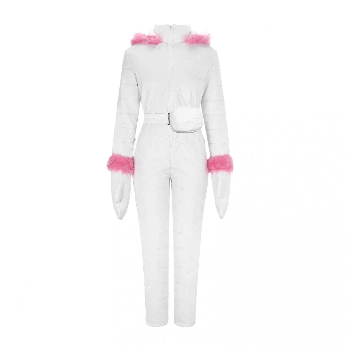 Traje de Nieve para Mujer de Una Pieza, Mono de Esquí para Invierno, Cálido, Sambas, Largo Con Capucha y Cierre de Cremallera, Impermeable y Cortavientos