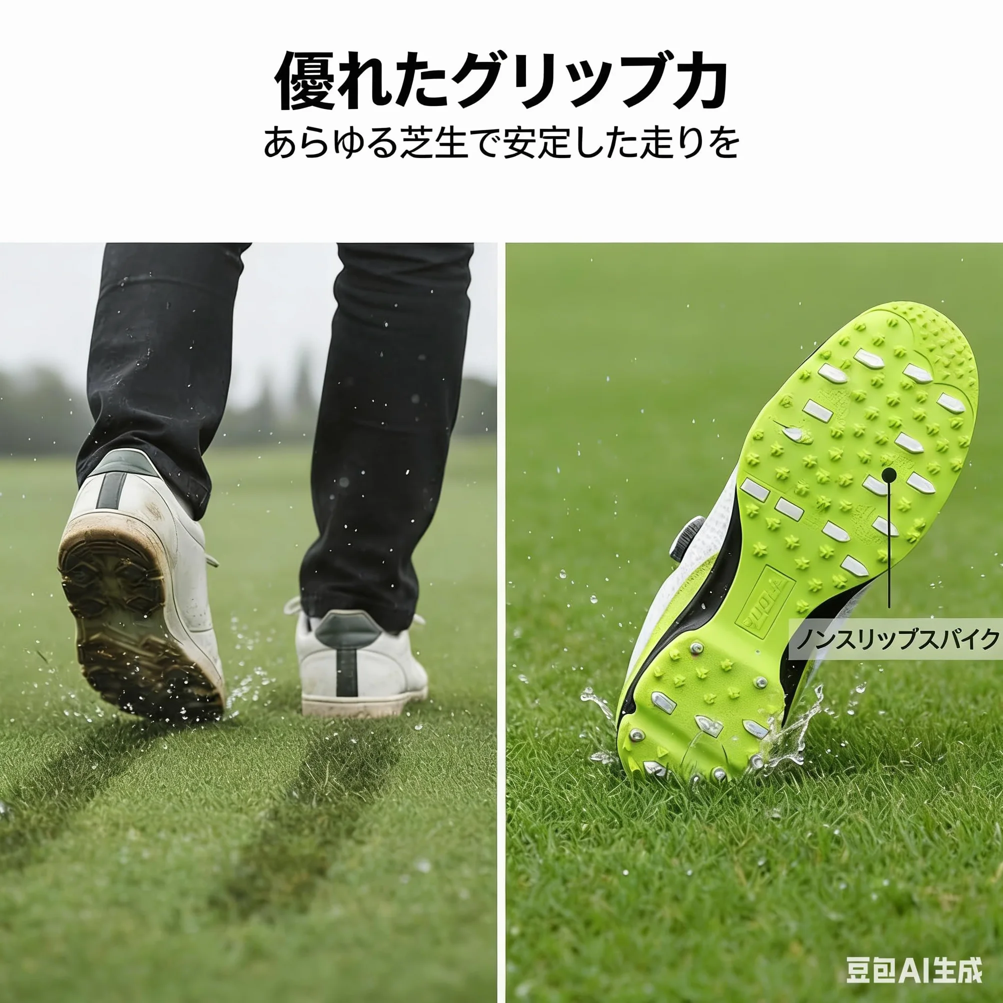 Zapatos de Golf Impermeables Antideslizantes para Hombre con Sistema de Encaje