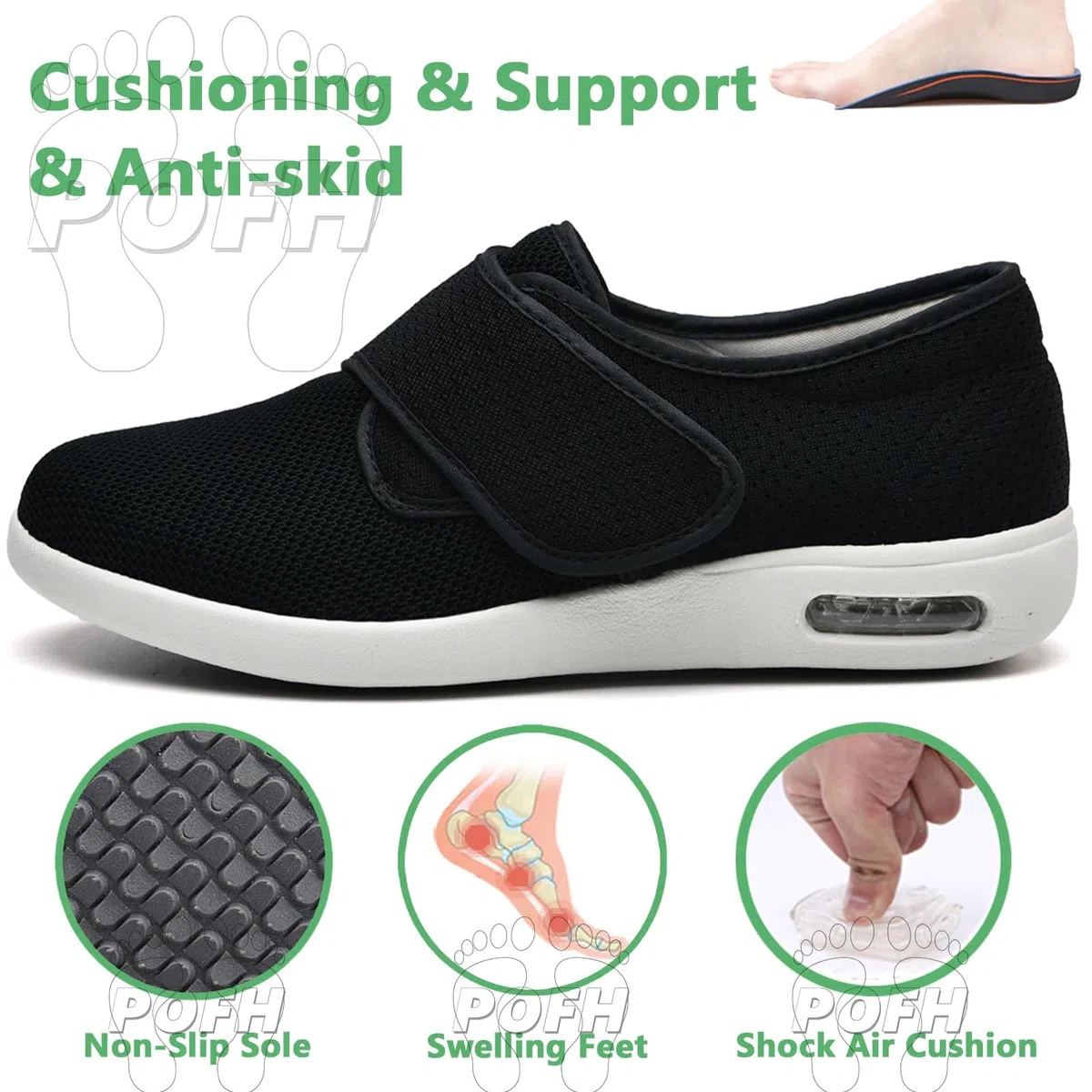 Scarpe Ortopediche Mujer con Strappo Zapatillas Deportivas de Malla sin Cordones para Mujer Zapatos con cojín de Aire para Mujer Zapatos para Caminar Tejidos elásticos(Lightgrey,40 EU)