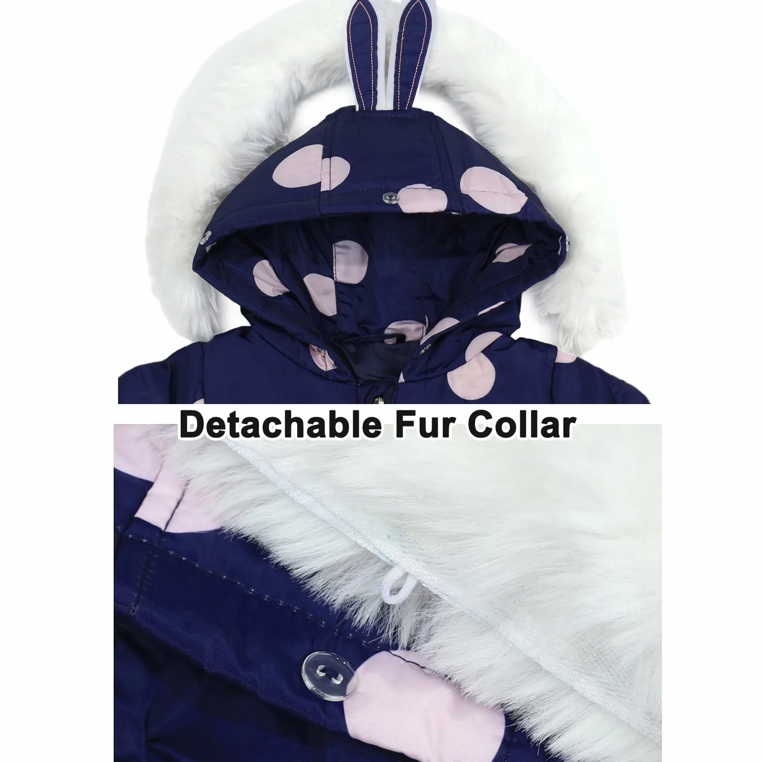 2 Piezas Traje de Nieve para Niños Chaqueta de Plumón con Capucha Abrigo + Pantalones de Nieve Conjunto de Esquí para Niña 18-24 Meses Azul