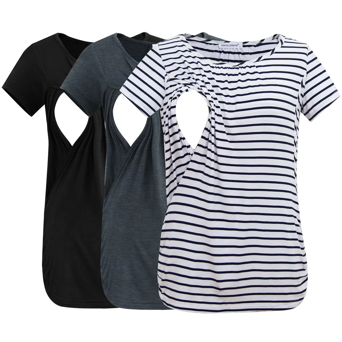 Smallshow 3 Pack Camiseta Lactancia Mujer Manga Corta T Shirts