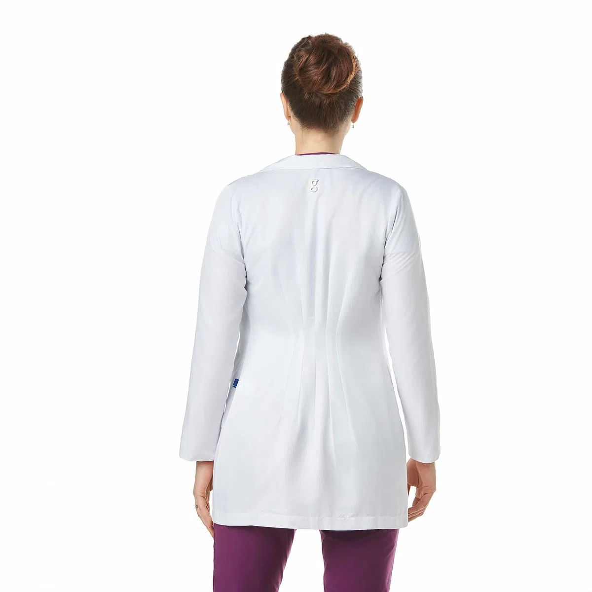 Bata Sanitaria De Trabajo Taylor Mujer Repelente Antibacterial Esterilizable Resistente Reutilizable Médico Doctora Laboratorio Escuela Farmacia Blanca