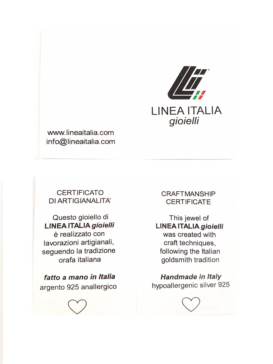 Linea Italia Gioielli - Collar Rosario Mujer en Plata 925 con Piedras Negras, Cruz y Medalla Virgen María - Joya Certificada Made in Italy