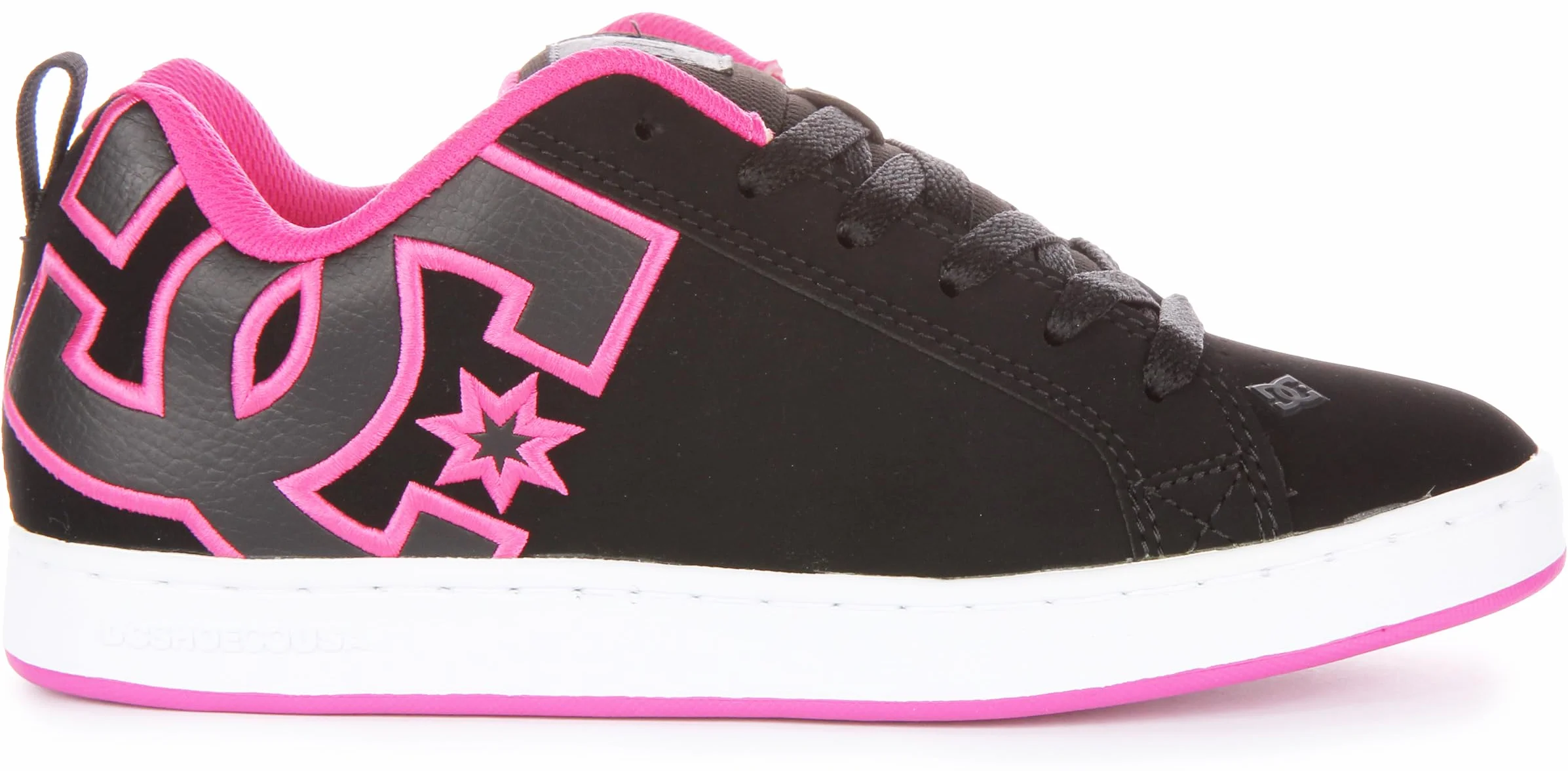 DC Shoes Court Graffik Zapatos de Skate, Mujer, Multicolor (Black/Pink Stencil), 40 EU