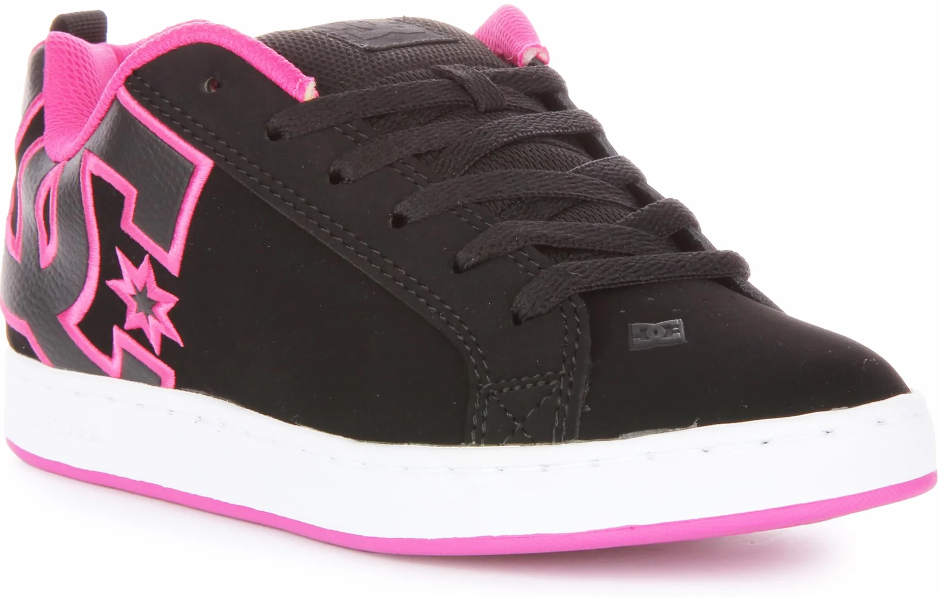DC Shoes Court Graffik Zapatos de Skate, Mujer, Multicolor (Black/Pink Stencil), 40 EU