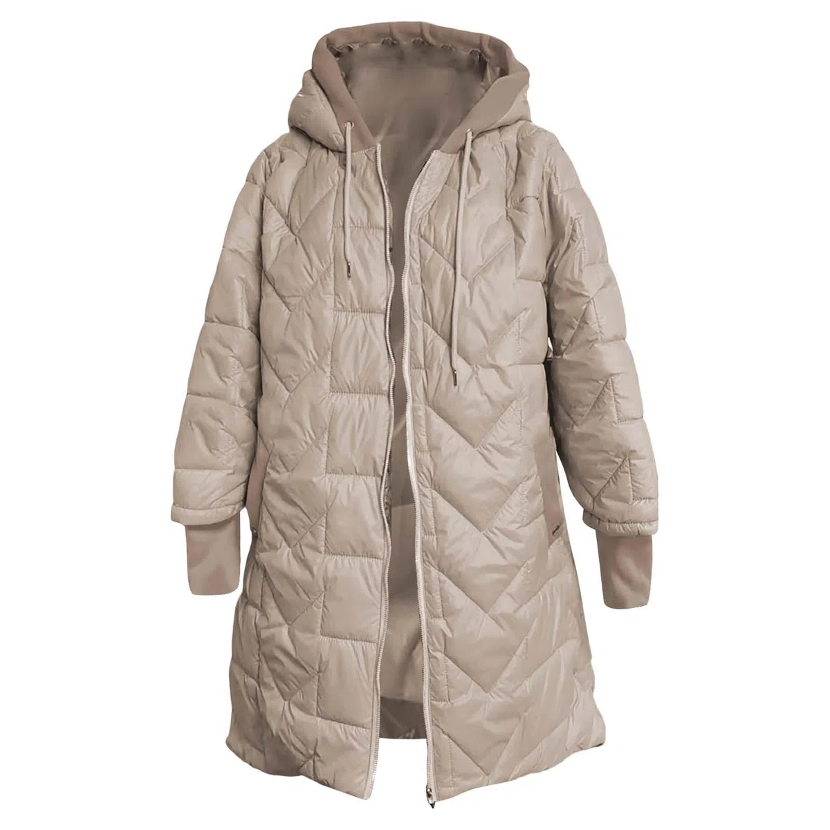 Genérico Abrigos Mujer Invierno Chaqueta Con Cremallera De Piel Sintética Cálido Larga Plumifero Cortavientos Con Bolsillos Plumiferos Impermeable Termica Winter Coat Women