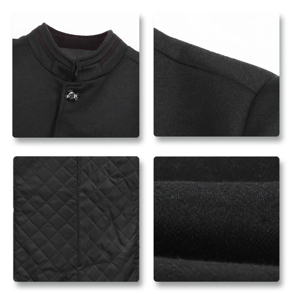 Allthemen Abrigos para Hombre Chaqueta de Manga Larga con Ajuste Regular y cálido Invierno Casual Ligero Abrigo botón Elegante Outwear